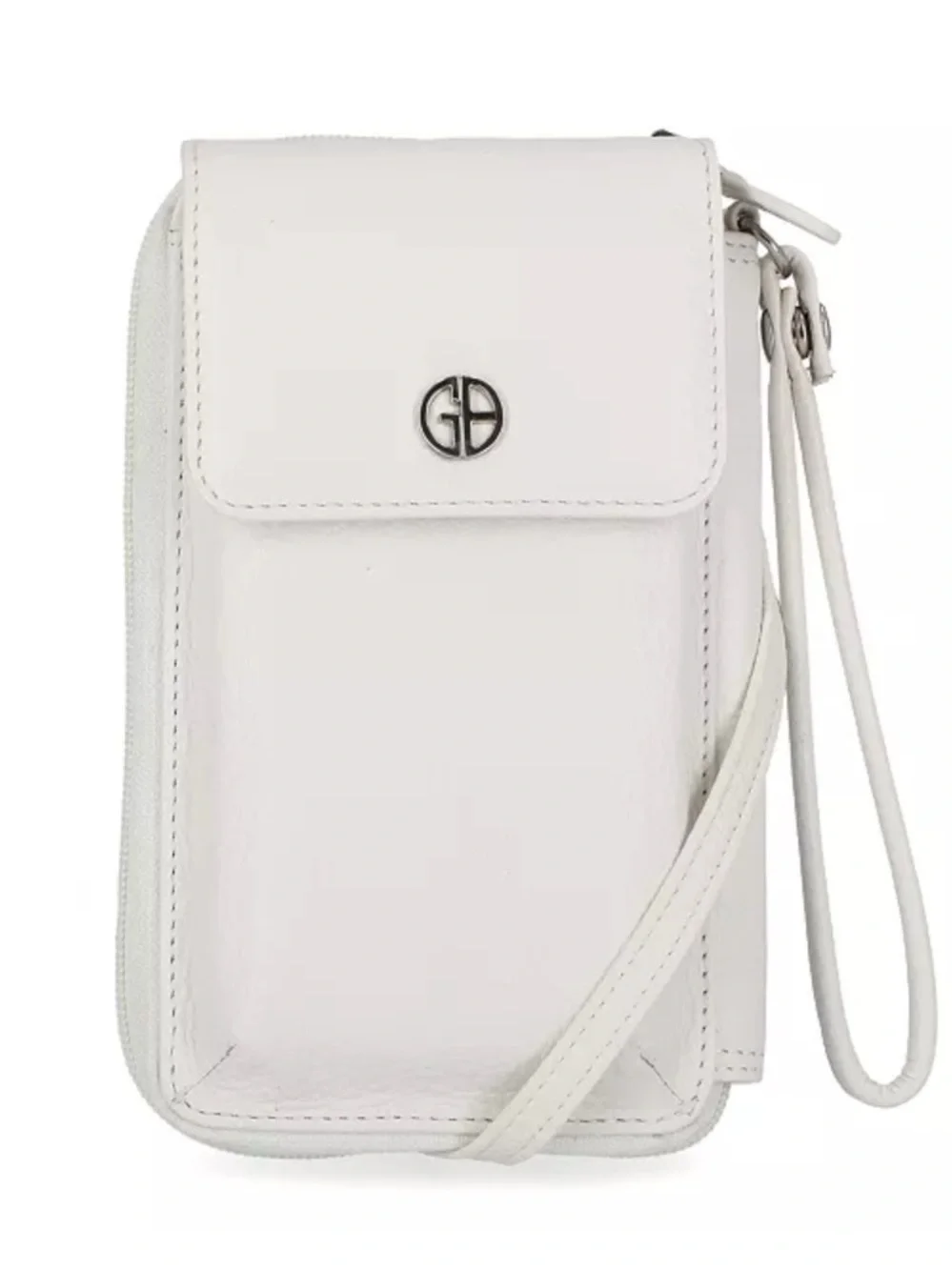 Giani Bernini White Wristlet Phone Crossbody